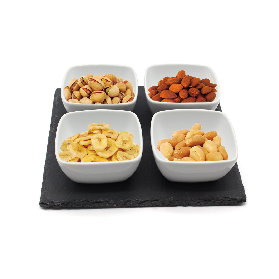 Appetizers Tapas Serving Dishes Set Platter Snack Bowls Nibbles Dips Tray Rustic Slate White Ceramic Van Gogh