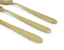 Load image into Gallery viewer, Cutlery Sets Stainless Steel Gold 16 24 32 piece Set Tableware Dinner Flatware Glim&amp;Glam
