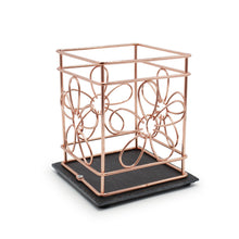 Load image into Gallery viewer, Utensils Champagne Wine Holder Slate Base Decorative Storage Display Basket Copper Metal Wire Van Gogh
