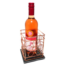 Load image into Gallery viewer, Utensils Champagne Wine Holder Slate Base Decorative Storage Display Basket Copper Metal Wire Van Gogh
